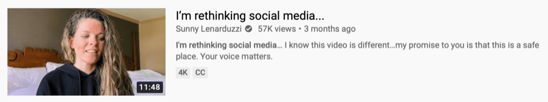 דוגמא לסרטון יוטיוב מאת @sunnylenarduzzi ל'אני חושב מחדש על מדיה חברתית... '