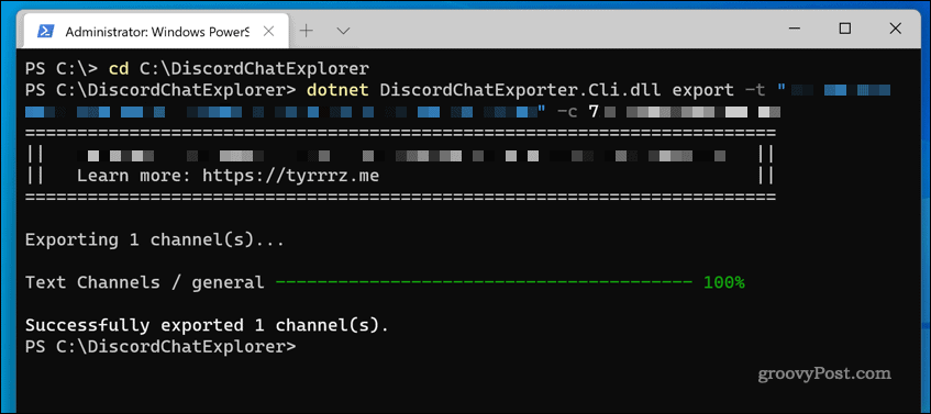 DiscordChatExplorer ב-Windows 11 משמש להורדת יומן צ'אט בשרת