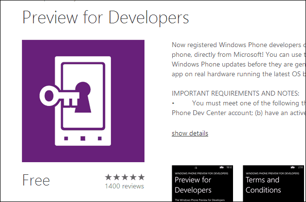 כיצד להשיג עדכונים מוקדמים של Windows Phone 8.1 באמצעות תצוגה מקדימה למפתחים