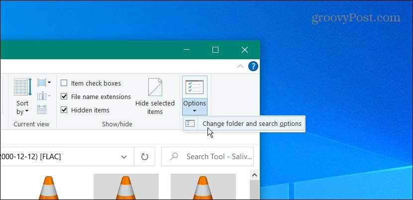 אפשרויות סייר הקבצים של Windows 10
