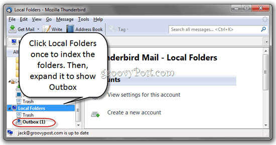 כיצד למחוק הודעות שלא נשלחו ב- Thunderbird