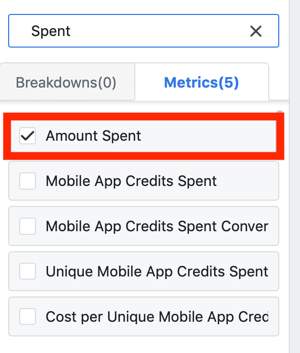 טיפים להורדת עלויות המודעות שלך בפייסבוק, אפשרות להציג סכום שהוצא כחלק מהדוח שלך