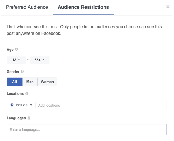 אתה יכול גם לצמצם את הנראות של הפוסט שלך בפייסבוק.