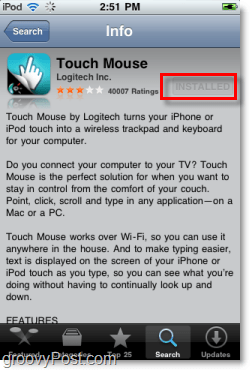 התקן עכבר מגע Logitech באייפון - -