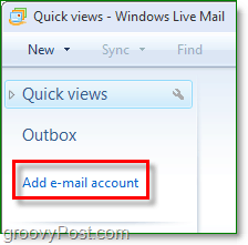 הוסף חשבון דוא"ל לדואר חי של Windows - -
