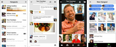 אפליקציית hangouts של גוגל