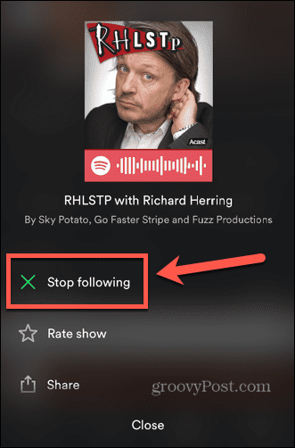Spotify תפסיק לעקוב
