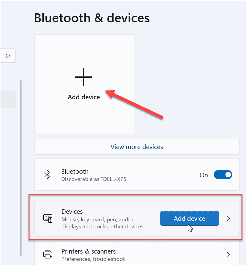 הוסף התקן Bluetooth Windows 11