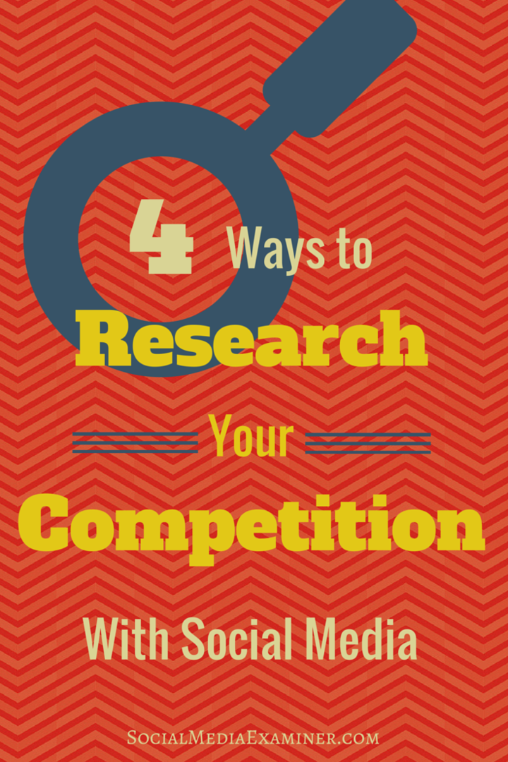 כיצד לחקור תחרות ברשתות החברתיות