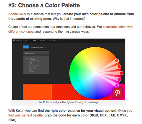 כלי התוכן החזותי של Adobe kuler