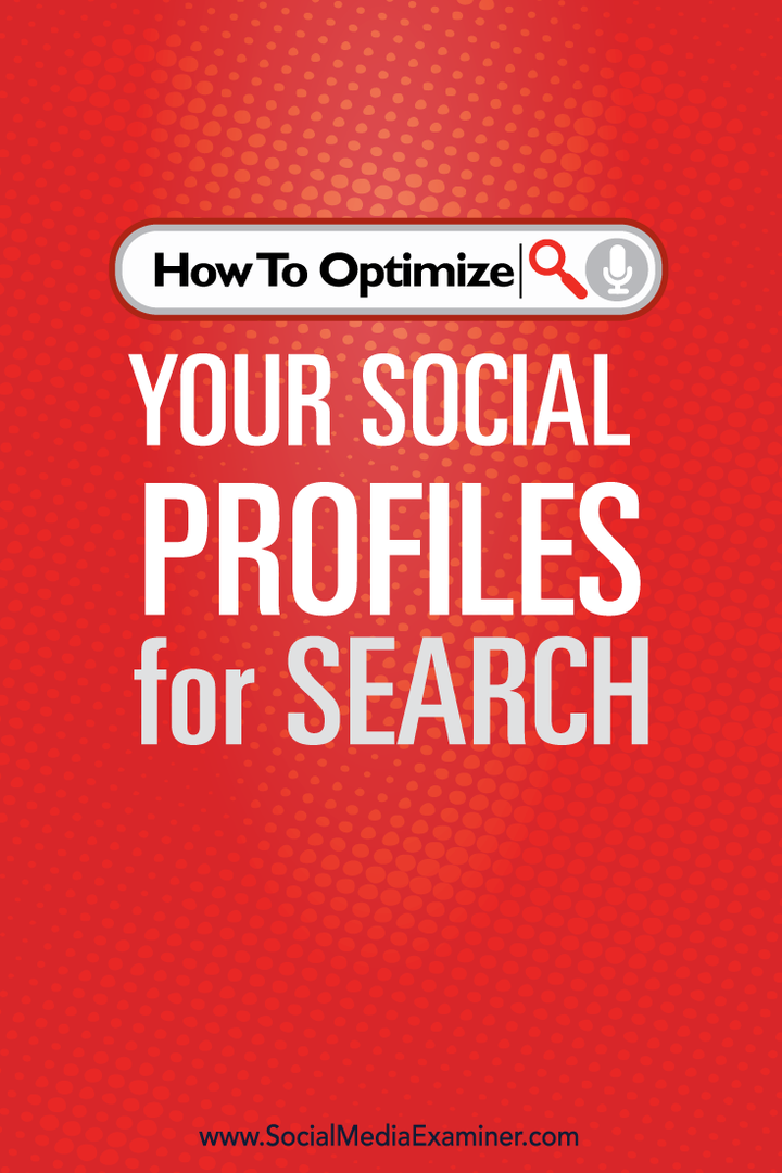 כיצד לייעל את הפרופילים החברתיים שלך לחיפוש: בוחן מדיה חברתית