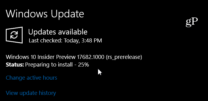 תצוגה מקדימה של Windows 10 Insider 17682