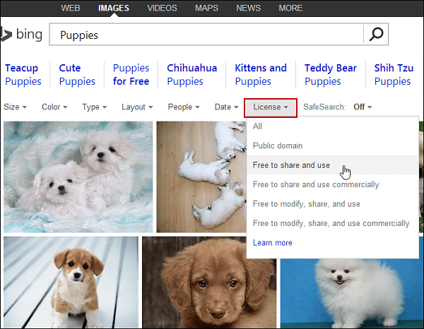 השתמש בבינג ובחיפוש תמונות בגוגל כדי לקבל תמונות בחינם עבור פוסטים בבלוג