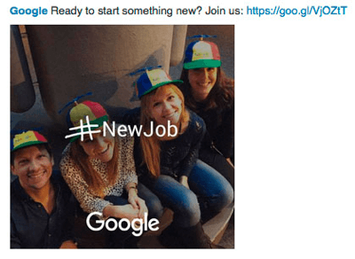 מודעת google linkedin כדי למצוא כישרונות
