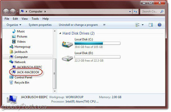 כיצד לשתף קבצים ותיקיות בין מערכת הפעלה X ו- Windows 7
