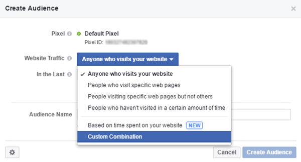 צור קהל מותאם אישית של פייסבוק כדי למקד מודעות למשתמשים ניידים שביקרו באתר שלך.