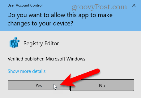 תיבת דו-שיח בקרת חשבון משתמש ב- Windows 10