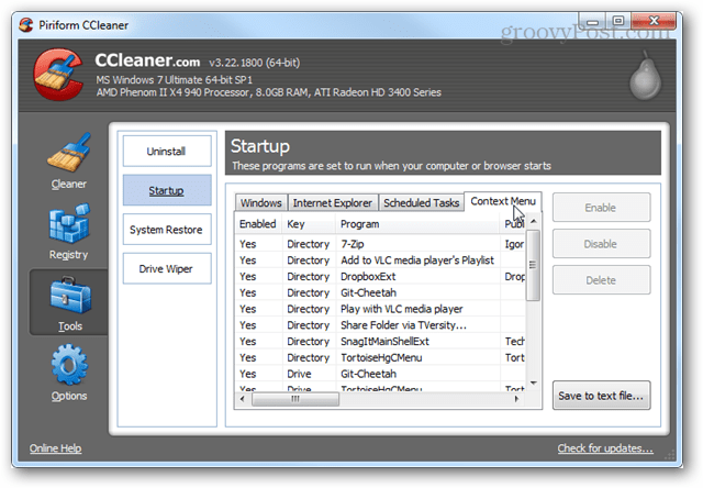 עורך תפריט ההקשר ccleaner - -