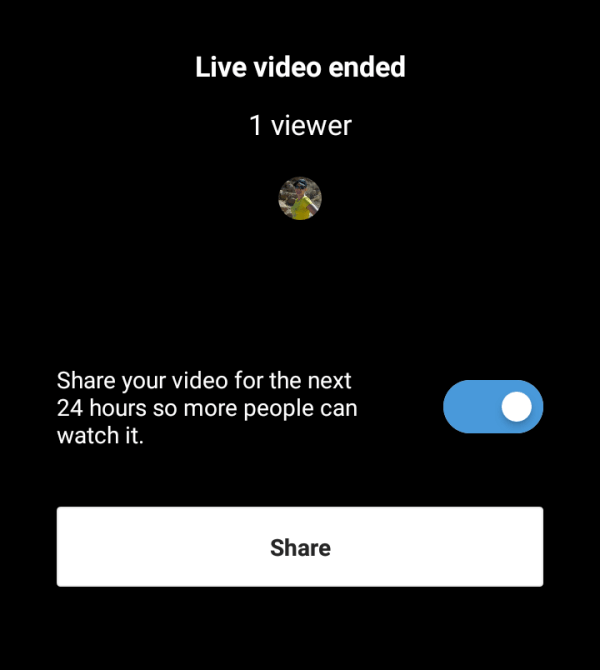 אתה יכול לשתף את הסרטון שלך בסיפור שלך במשך 24 שעות.