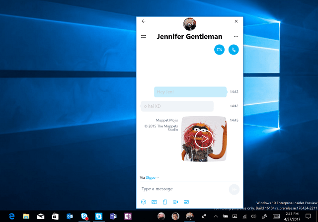 תצוגה מקדימה של Windows 10 Build 16184 מחזירה את תכונת האנשים שלי