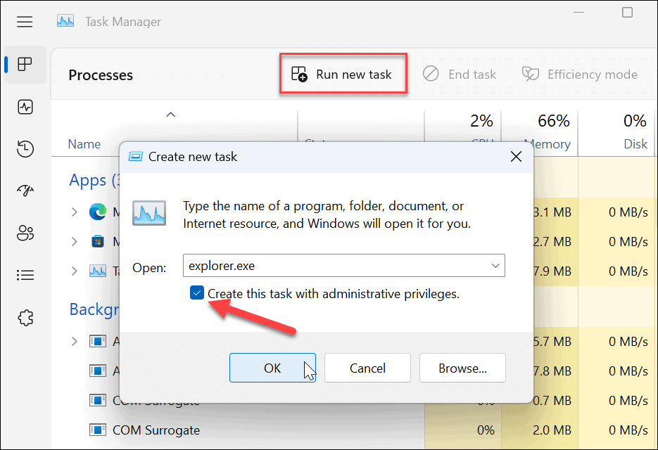 הפעל את סייר הקבצים של Windows 11 כמנהל