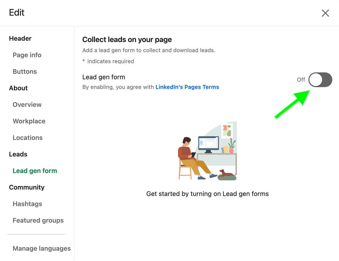 אורגני-linkedin-lead-gen-forms-how-to-create-company-page-step-1