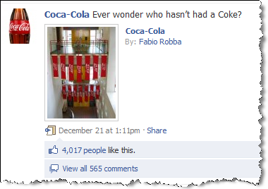קוקה קולה בפייסבוק