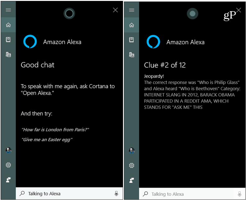שימוש בכישורי Alexa באמצעות Windows 10