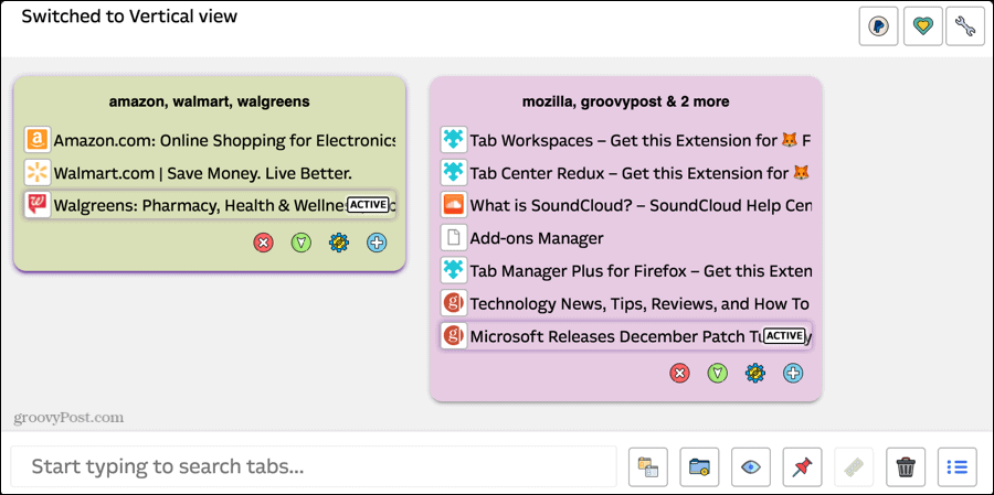 Tab Manager Plus עבור Firefox