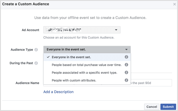 פייסבוק יוצרים קהל מותאם אישית מאירוע לא מקוון