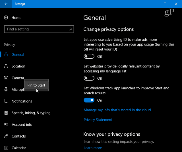הגדרות Windows 10