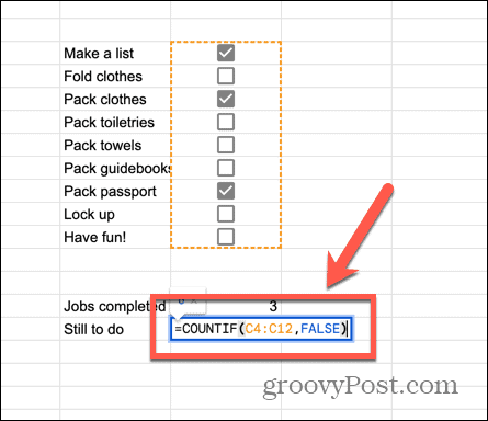 נוסחת google sheets countif