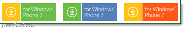 לוגו כפתור חדש של Windows Phone 7