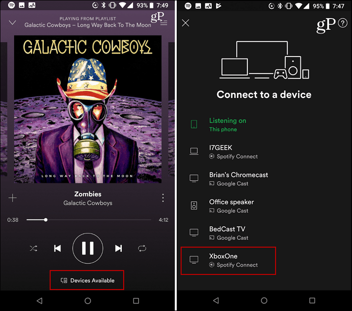 מכשיר Spotify Connect מכשיר אנדרואיד