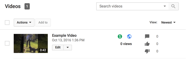 סרטוני יוטיוב שנוצרו רווח מציגים סימן דולר ירוק