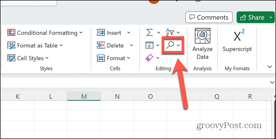 Excel מצא והחלף