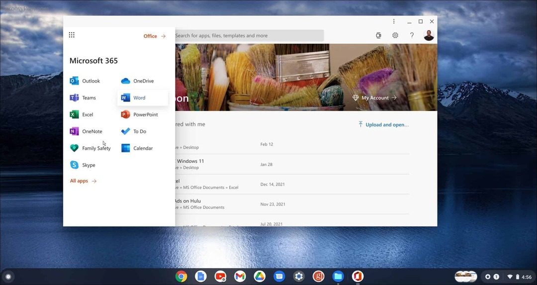 הרץ השתמש ב-Microsoft Office ב-Chromebook