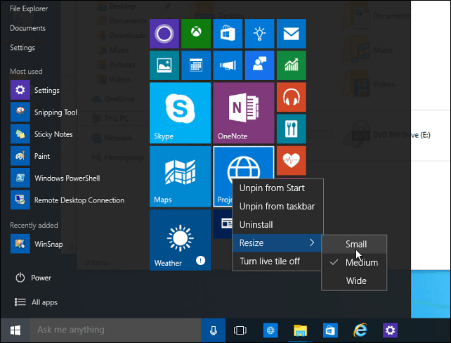 טיפ של Windows 10: הפוך את חלל תפריט ההתחלה ליעיל