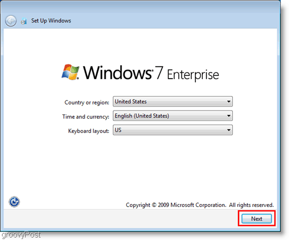 התקנת vhd של Windows 7 והתקנה ראשונית