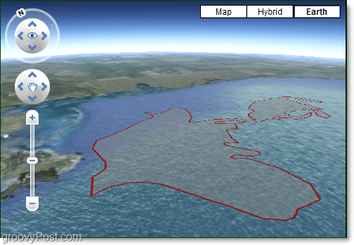 שפיכת נפט במפרץ ב- Google Earth