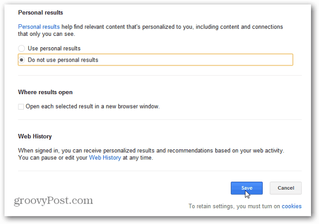Google Plus העולם שלך: בטל את הסכמתך לתוצאות של עדכוני Google+ בחיפוש בגוגל
