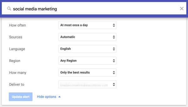 הגדרות התדירות, המקורות, השפה, האזור, הנפח ושיטת המסירה של ההתראה שלך ב- Google.