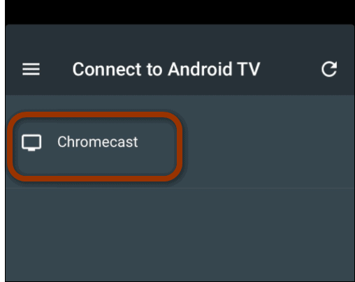 התחבר ל- Chromecast