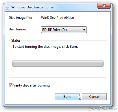 צורב תמונות דיסק של Windows