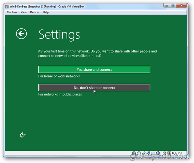 VirtualBox Windows 8 להתקין שיתוף התקנה או לא לשתף את ההתקנה?