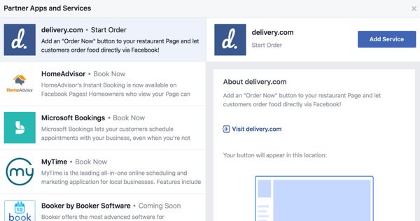 הצג את כל היישומים והשירותים הזמינים של שותפי פייסבוק, כמו גם שירותים שיגיעו בקרוב למטה.