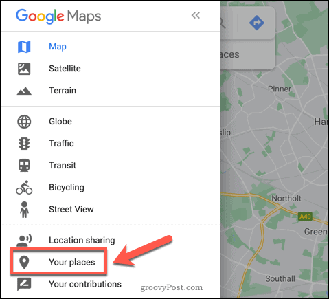 אפשרות Google Maps שלך המקומות שלך