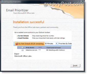 כיצד לארגן את תיבת הדואר הנכנס שלך עם תוסף דוא" ל Prioritizer החדש עבור Microsoft Outlook:: groovyPost.com