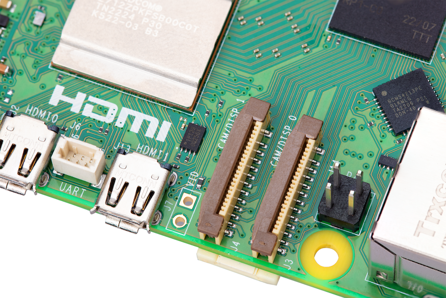 Raspberry Pi 5 יציאות Mini-HDMI