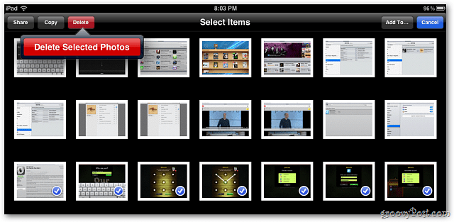 IOS 5: אצווה למחוק תמונות באייפון, iPad או iPod Touch